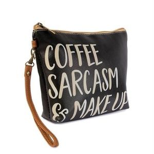 Coffee Sarcasm & Makeup Cosmetic Bag